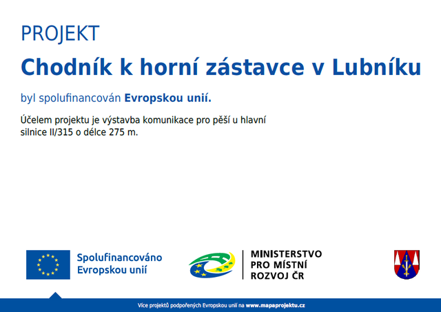 Chodník k horní zastávce v Lubníku – obrázek 1
