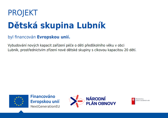 Dětská skupina Lubník – obrázek 1