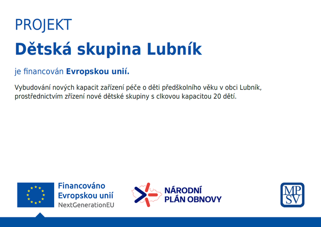 Dětská skupina Lubník – obrázek 1